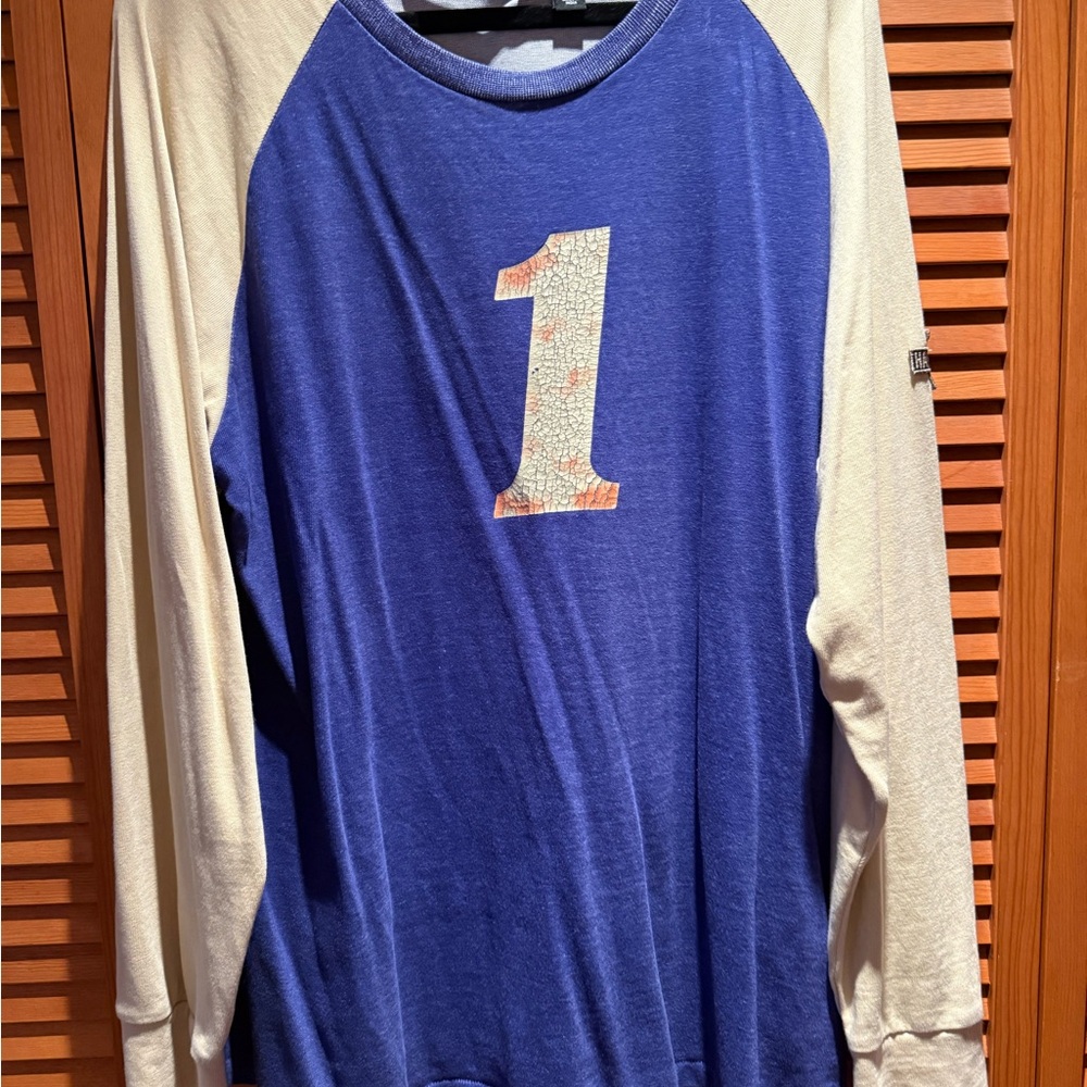 Harley-Davidson Blue and Gray Crew Neck Sweatshirt